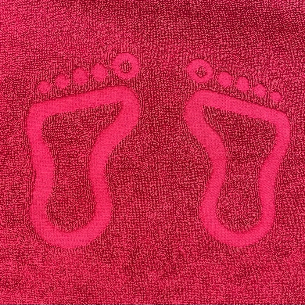 Cotton Towel for Feet, burgundy